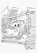 coloriage cars a la fourriere